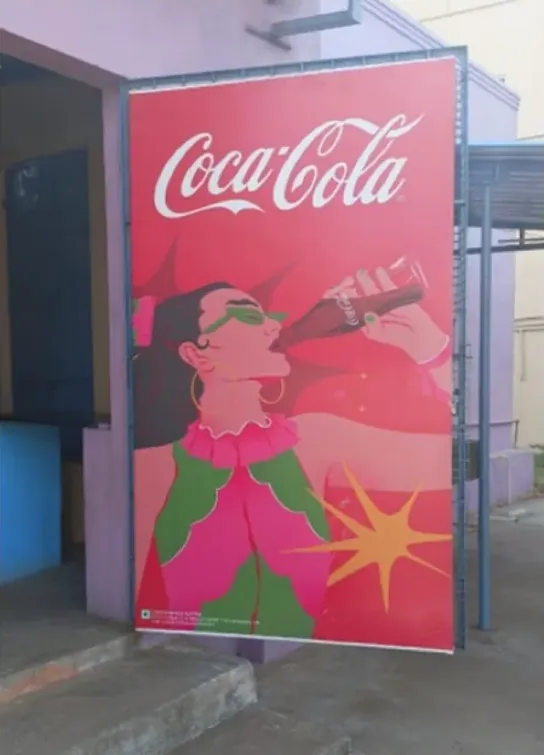 Nonlit Coca Cola — work by Shristi Advertising, Tirupati