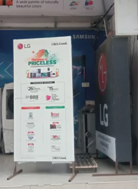 Standee Lg — work by Shristi Advertising, Tirupati