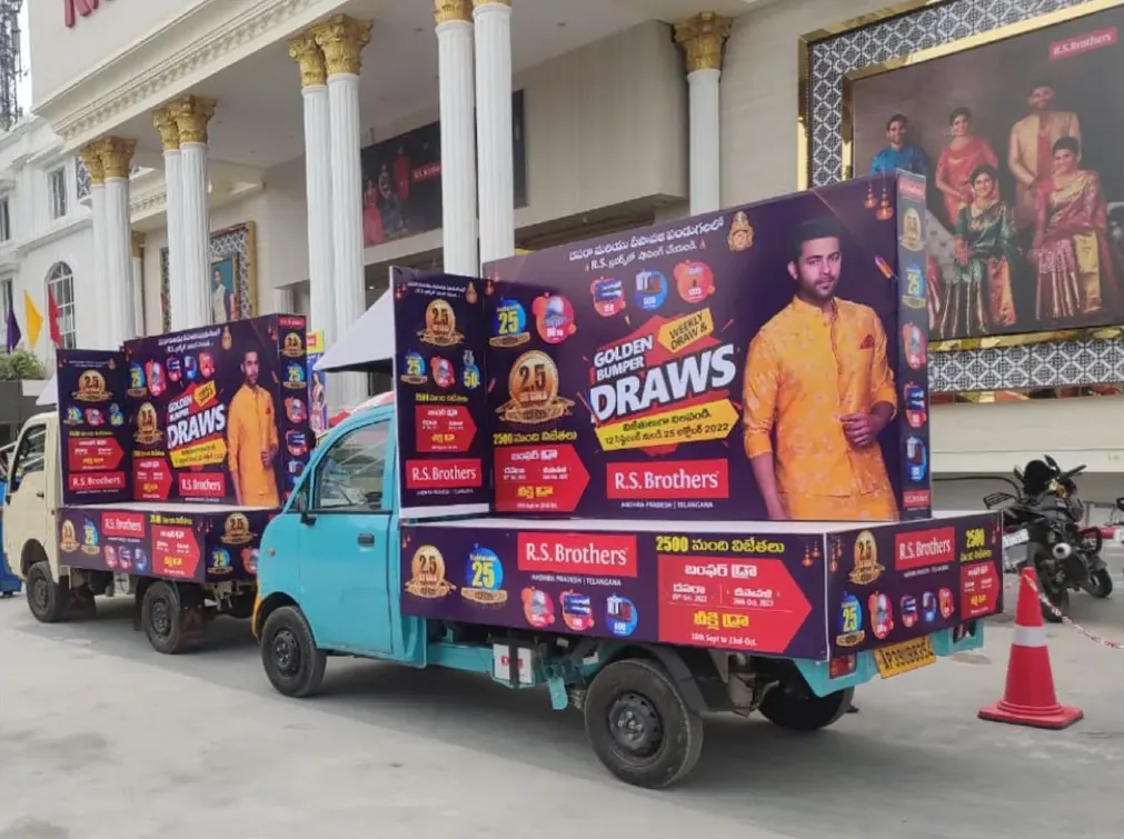 Vehicle Promo Draws — work by Shristi Advertising, Tirupati